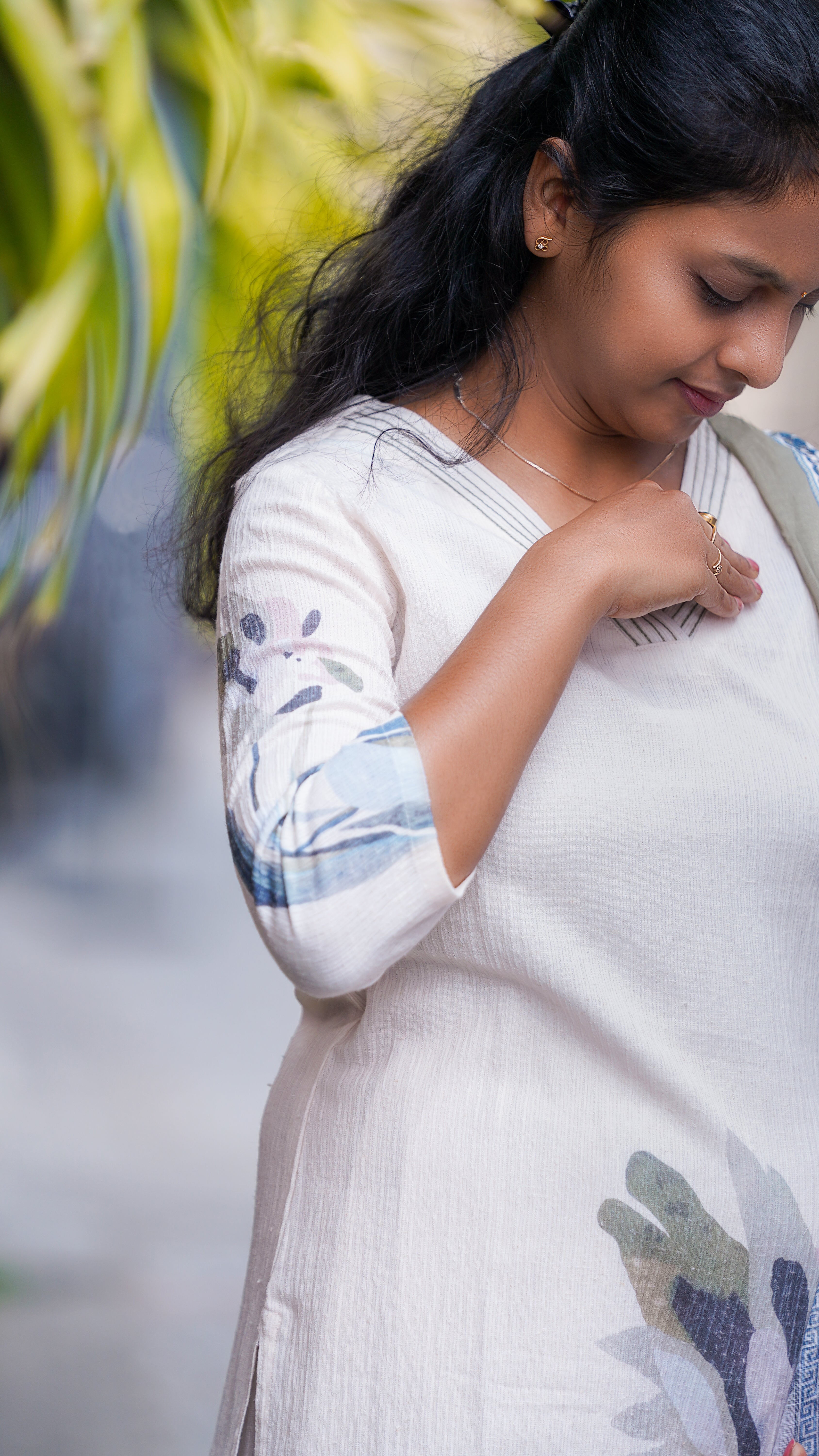 Signature Off-White digital print kurta set